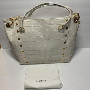Hammitt Daniel Bag Large White Leather Calia Lily Crocco NWT